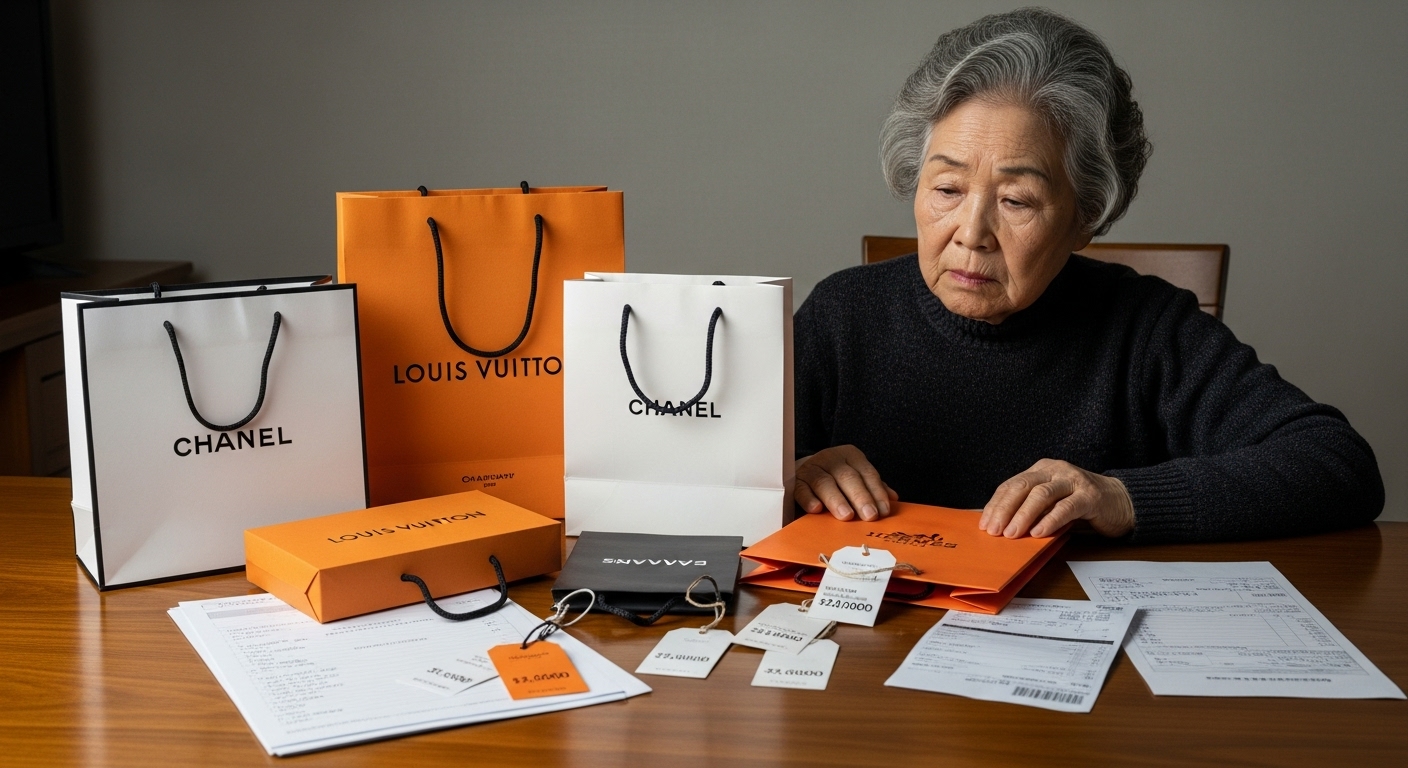 명품 과소비 후 고민하는 액티브 시니어