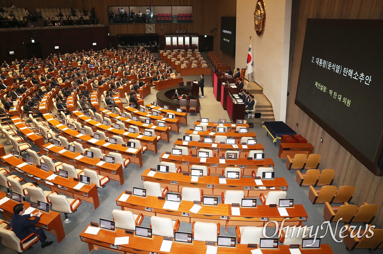 윤석열 탄핵안 표결시간