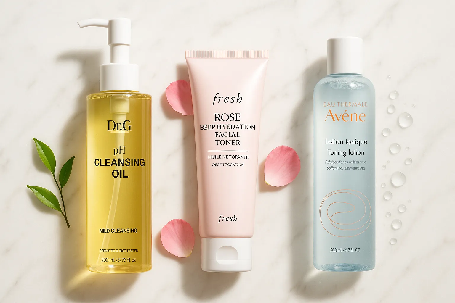 &quot;2025년 민감성 피부를 위한 순한 클렌저 추천 제품: 닥터지 클렌징 오일, 프레쉬 클렌저, 아벤느 토너&quot;