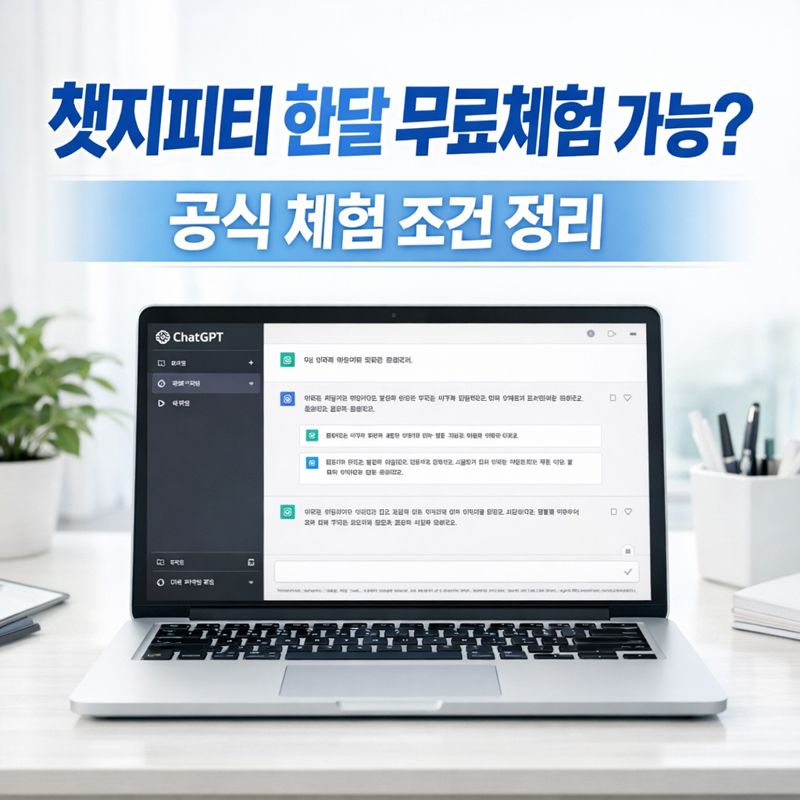 챗지피티 한달 무료체험, 이 버튼 뜨면 가능
