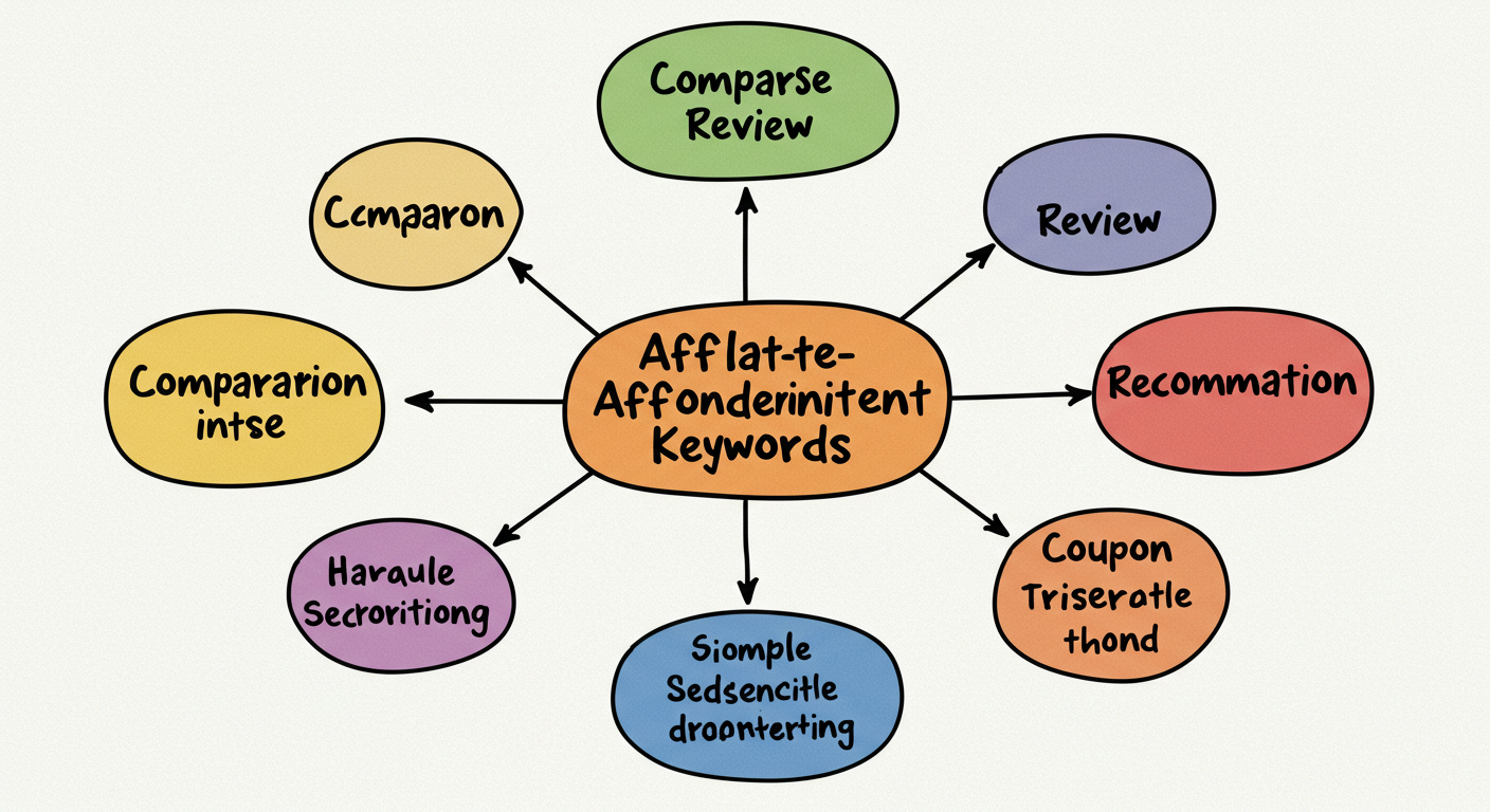 전환형 키워드를 유형별로 분류한 마인드맵 인포그래픽