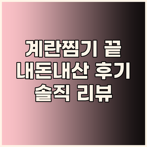 계란찜기, 이제 고민 끝! 내돈내산 ..