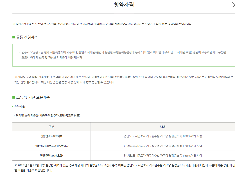 장기전세주택 안내