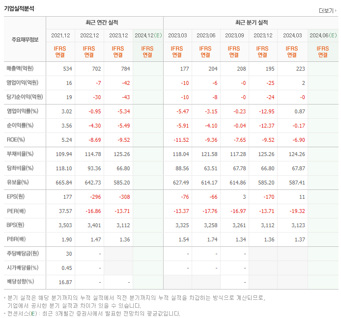 한국맥널티_실적