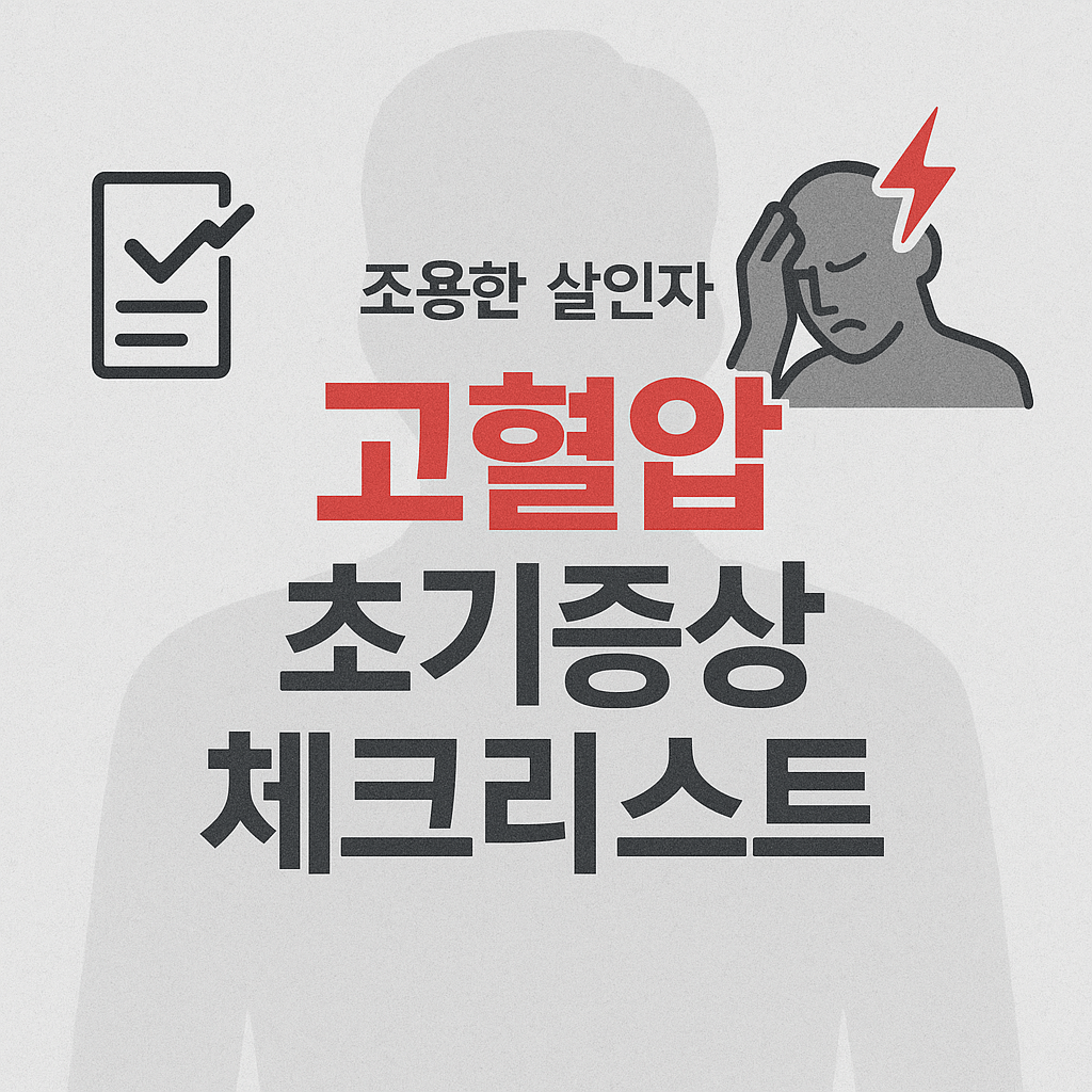 조용한 살인자 고혈압 초기증상 체크리스트