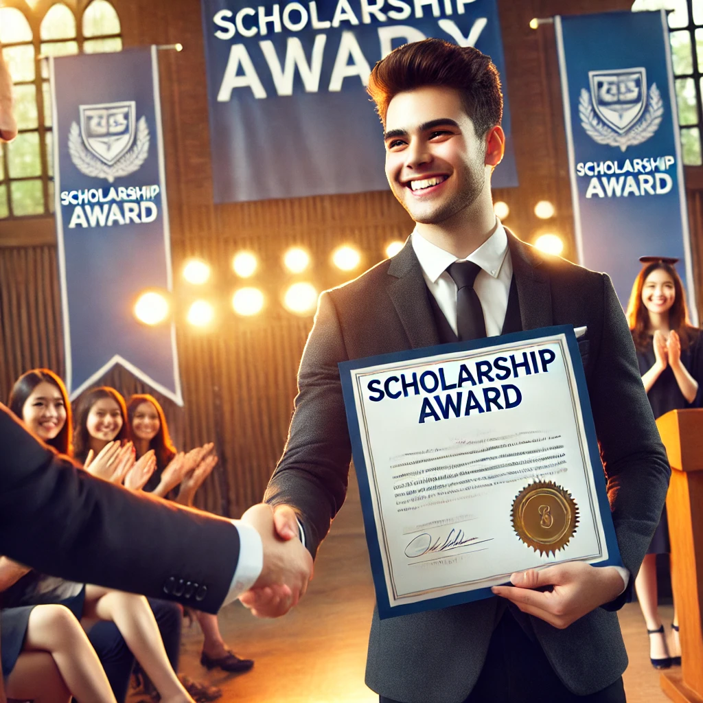 장학금 수령한느 학생 이미지