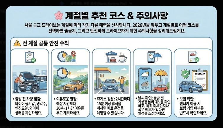 서울 근교 당일치기 드라이브 코스 BEST 5 (2026 최신)