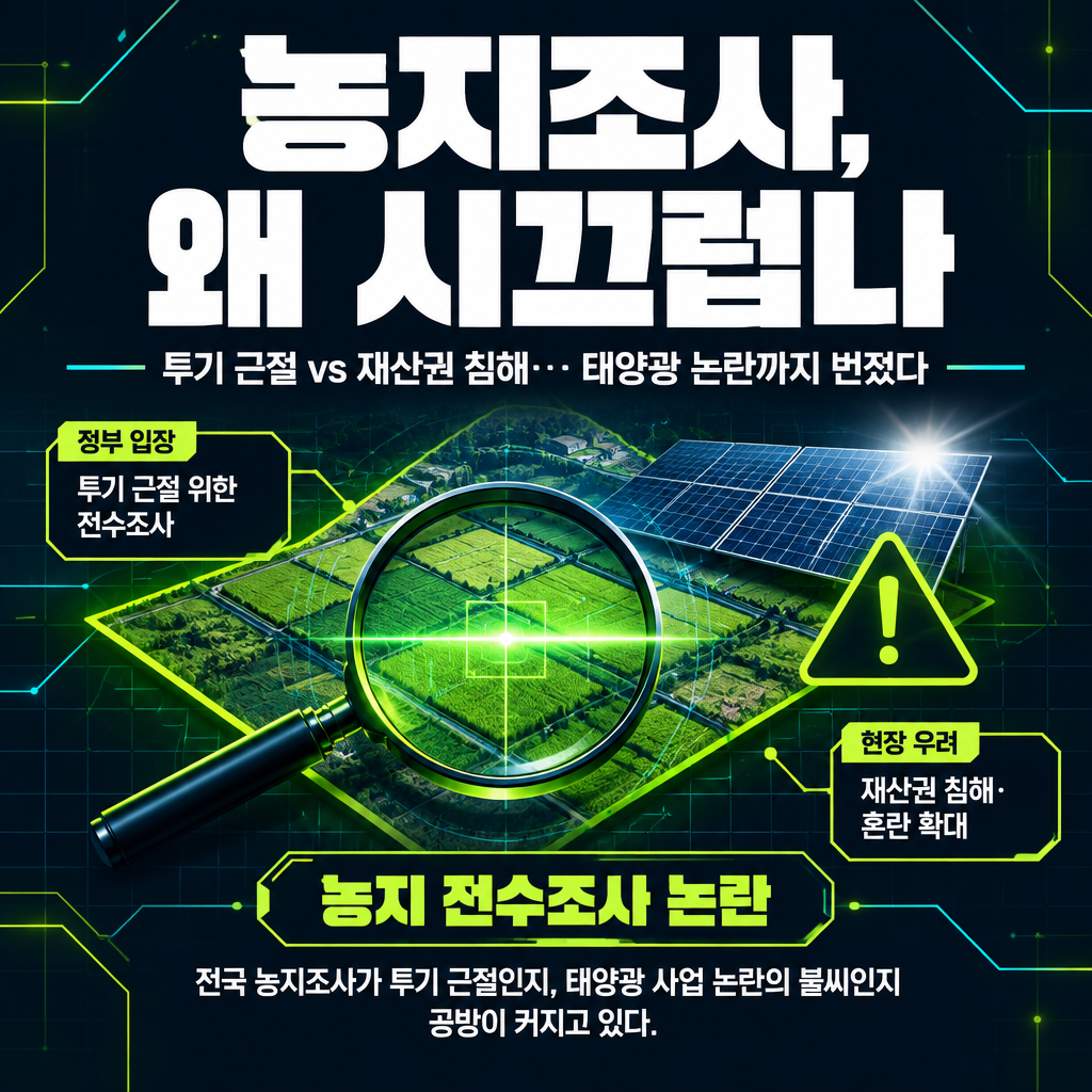 농지조사, 왜 시끄럽나