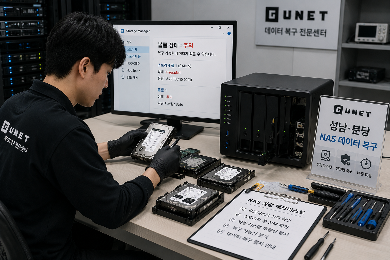 성남 분당 NAS 데이터 복구 안내