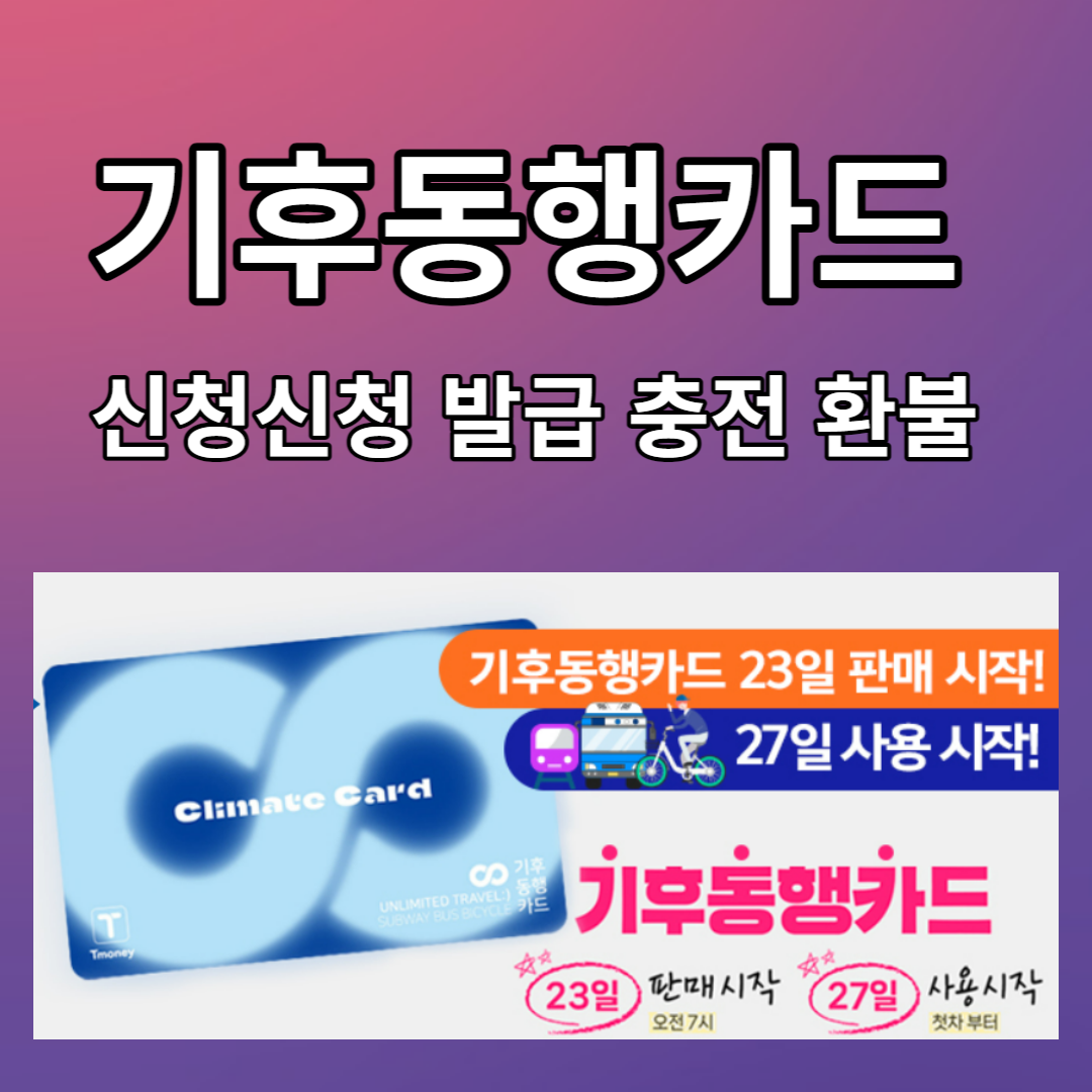 기후동행카드 신청