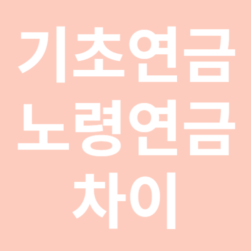 기초연금 노령연금