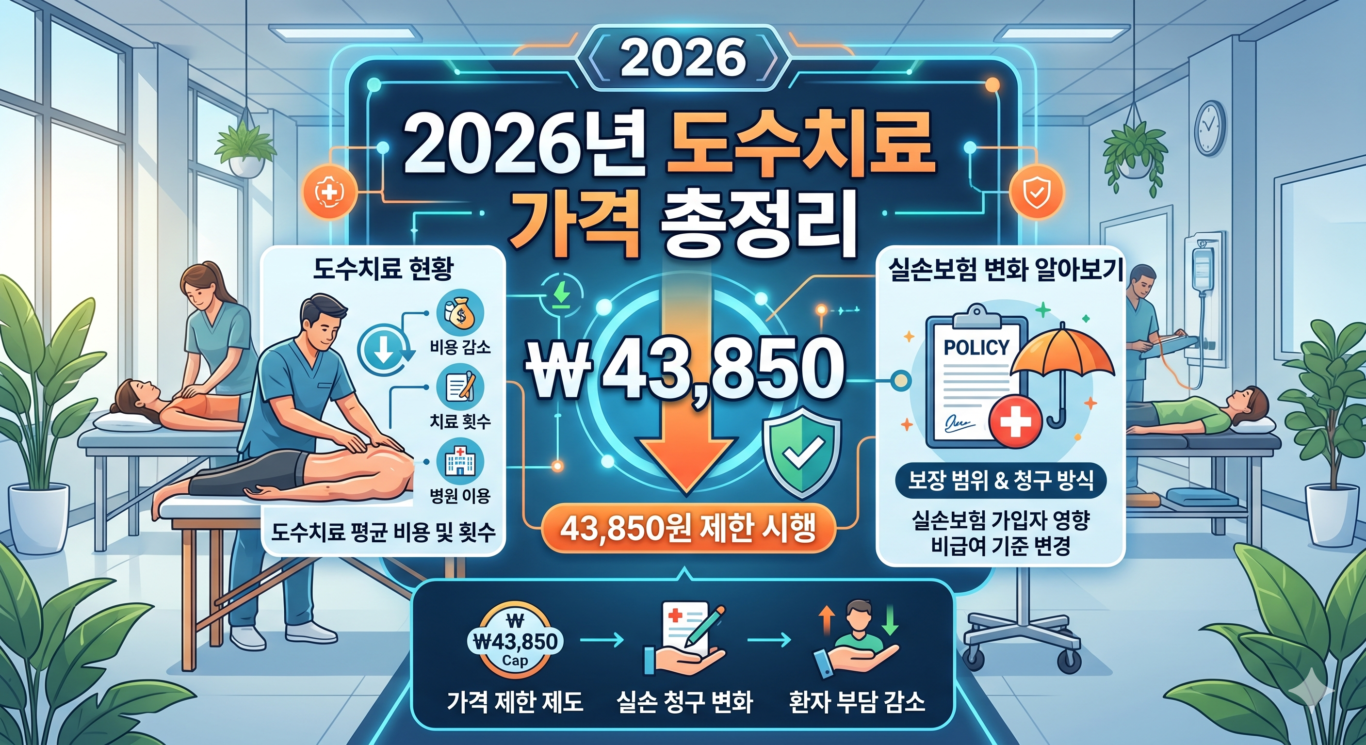 2026년 도수치료 가격 총정리. 도수치료 43850원 제한 시행과 실손보험 변화 알아보기
