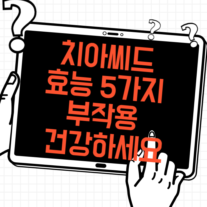 치아씨드 효능 5가지와 부작용 확인하시고 건강하세요