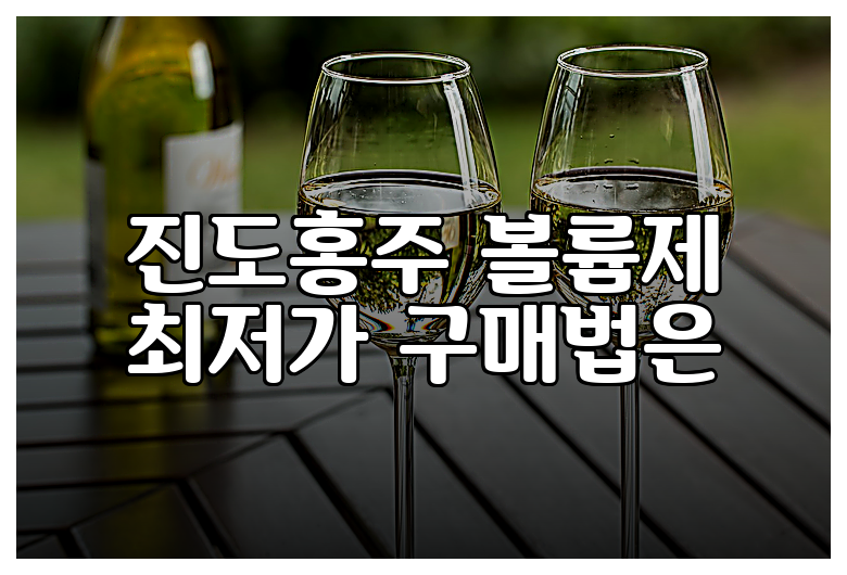진도홍주 볼륨제 최저가 구매법은