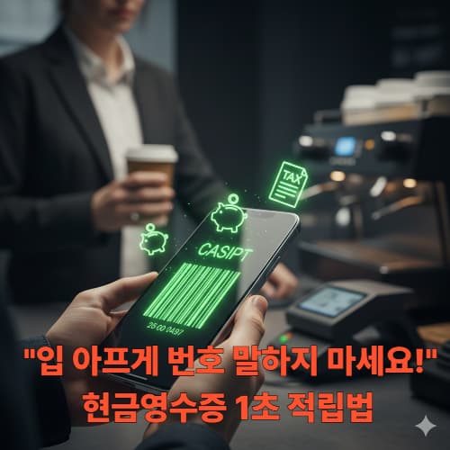 현금영수증, 아직도 번호 부르세요? 앱으로 1초 만에 끝내는 자동 적립 설정