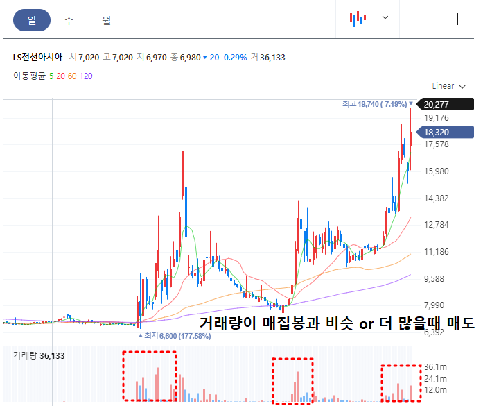 LS전선아시아 일봉차트