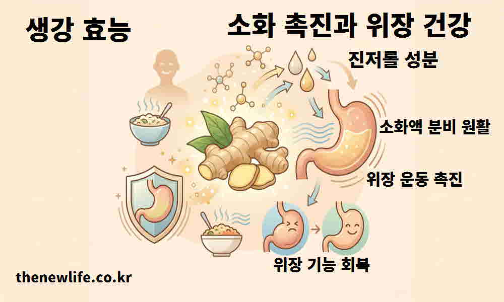 생강 효능 소화 촉진 위장 건강