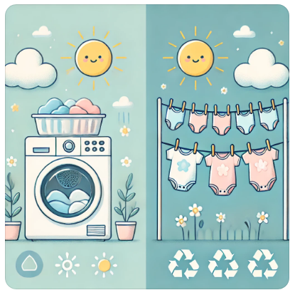 건조기 vs 자연건조: 신생아 옷 관리법 비교