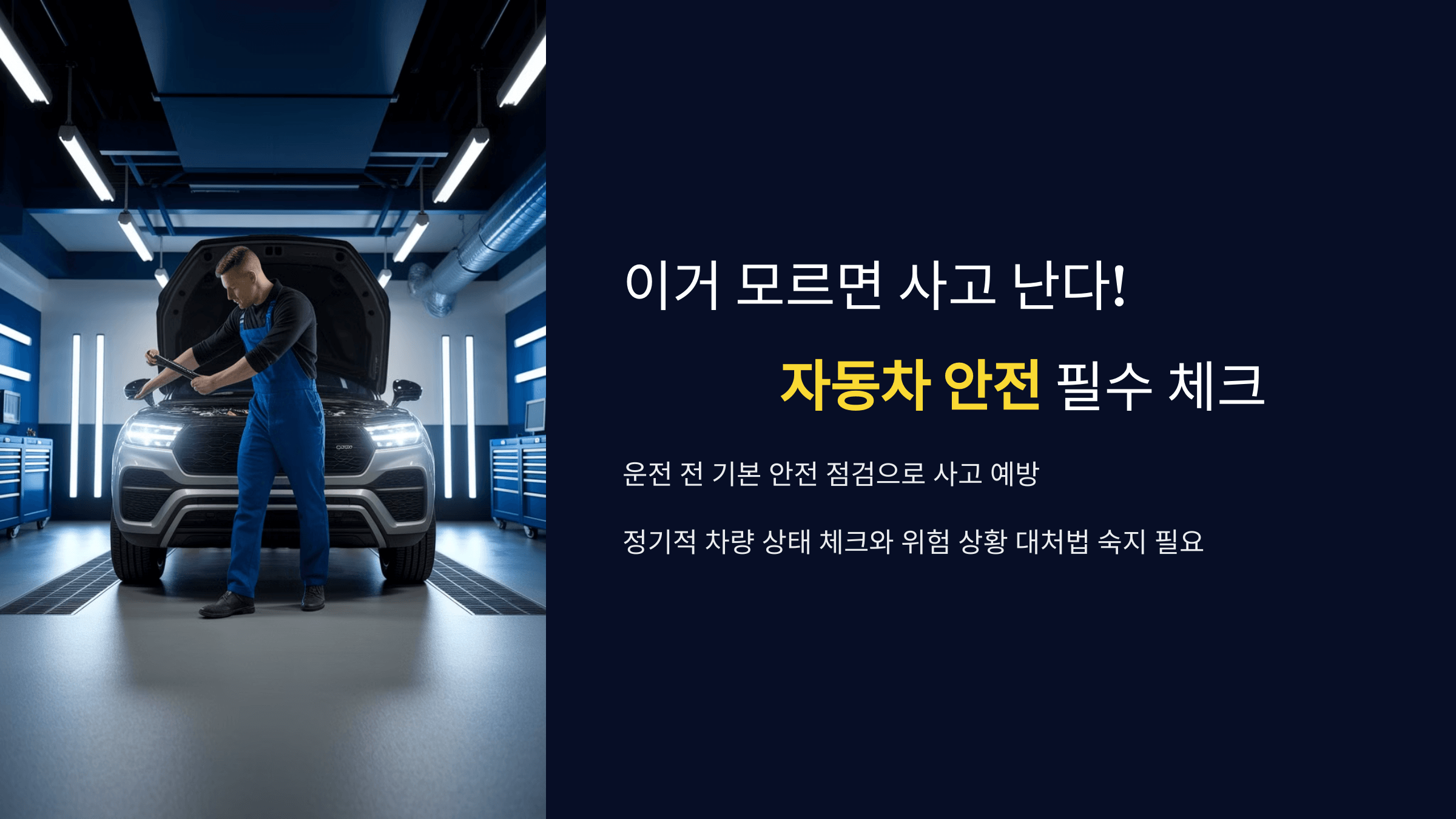 이거 모르면 사고 난다! 자동차 안전 필수 체크