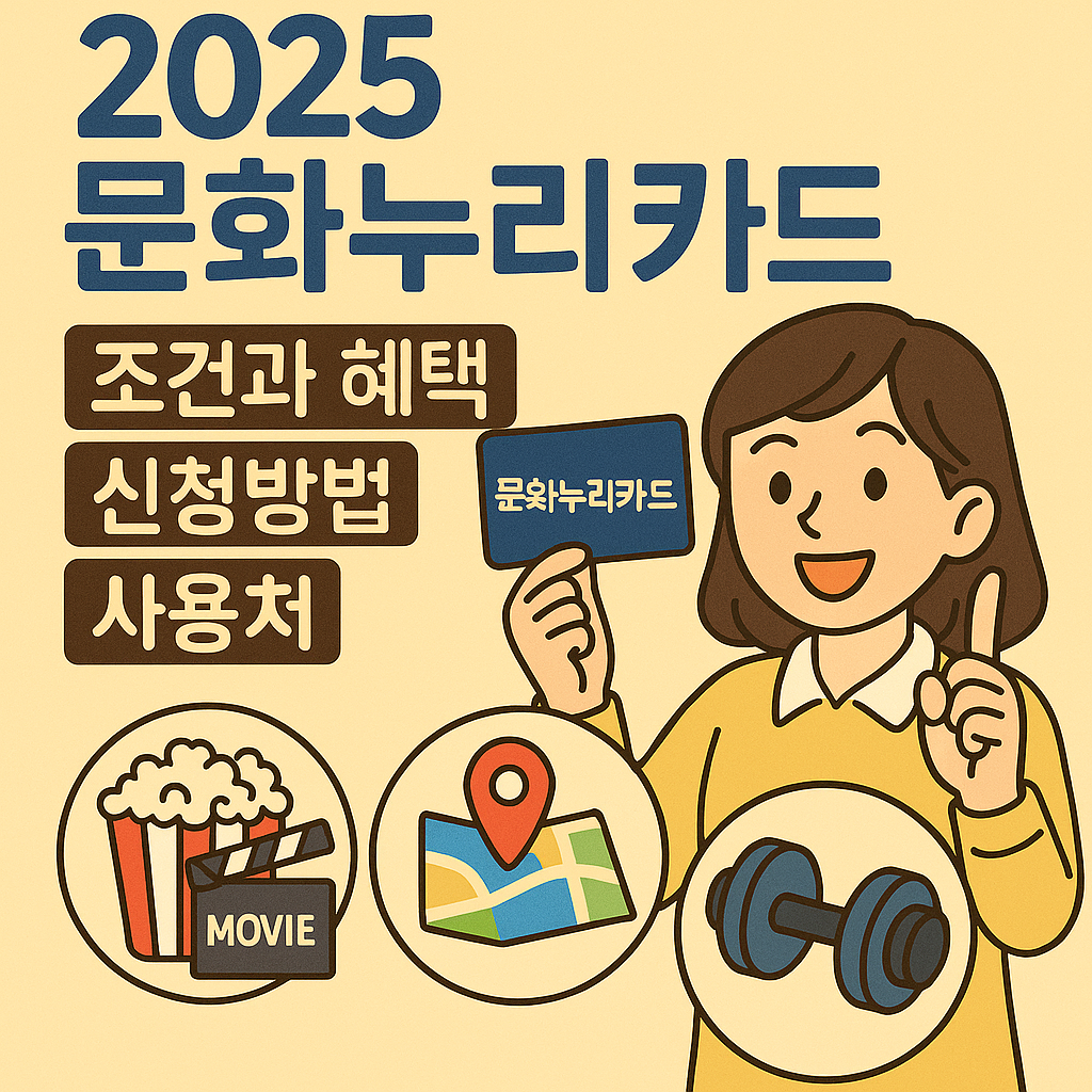 2025년 문화누리카드 - 신청 방법, 신청 조건, 혜택, 사용처 안내