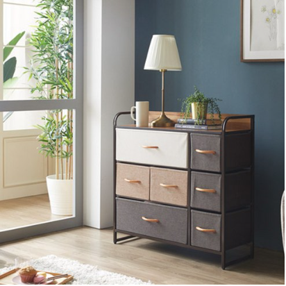 홈앤미 다용도 3단 7문 서랍장