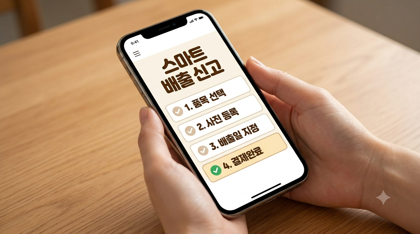 아파트 및 단독주택 대형폐기물 지정 배출 장소 안내 표지판
