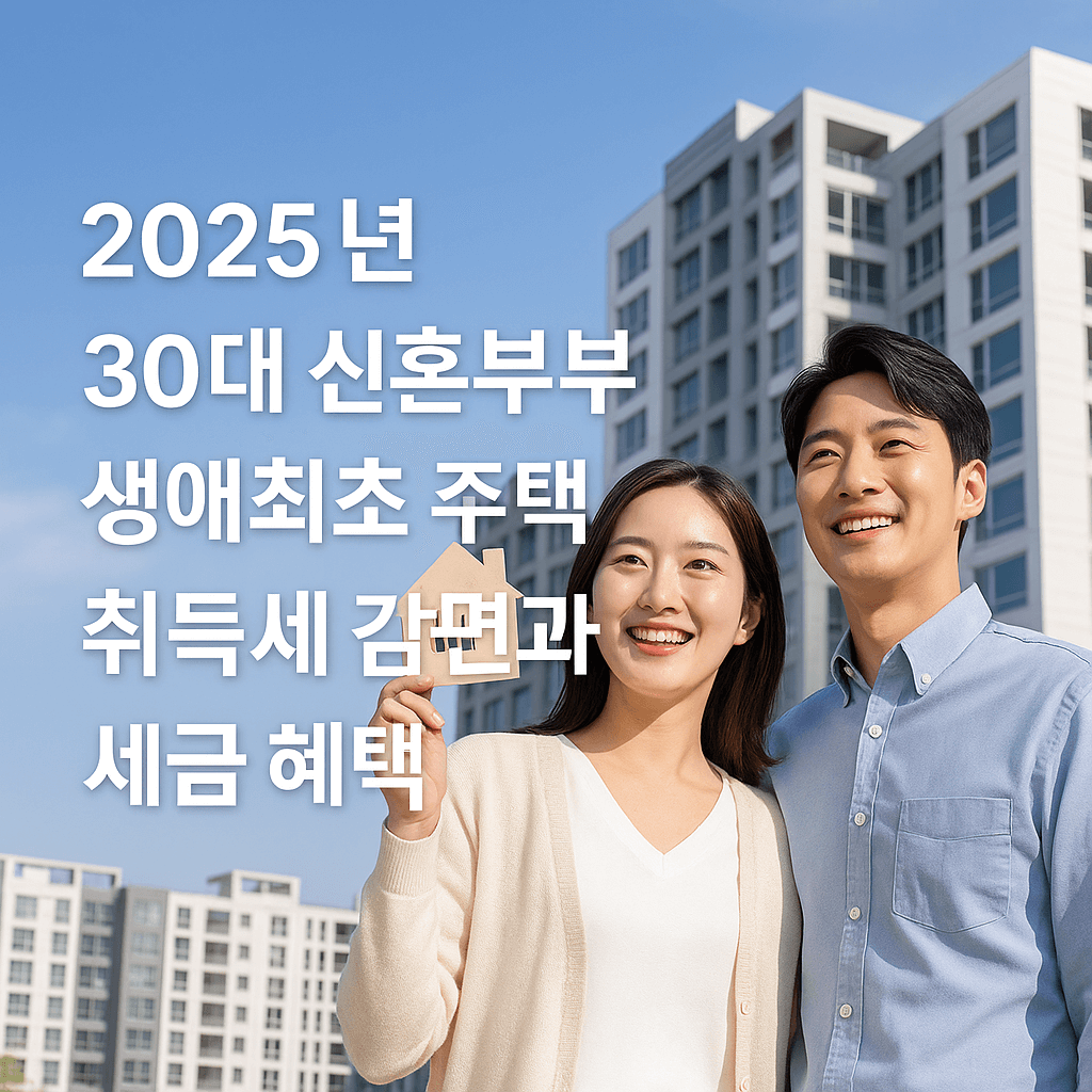 2025년 신혼부부 생애최초 주택취득감면혜택
