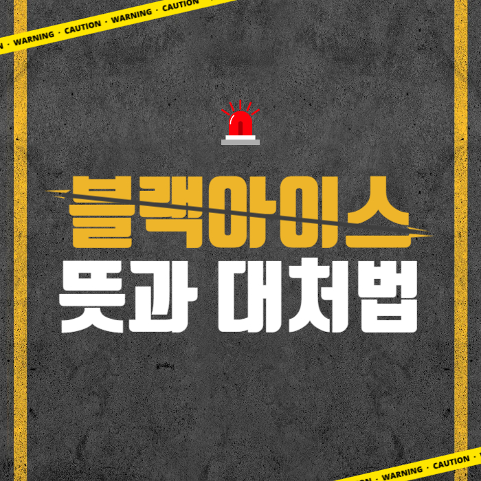 블랙아이스 뜻과 빙판길 고속도로 사고 대처법