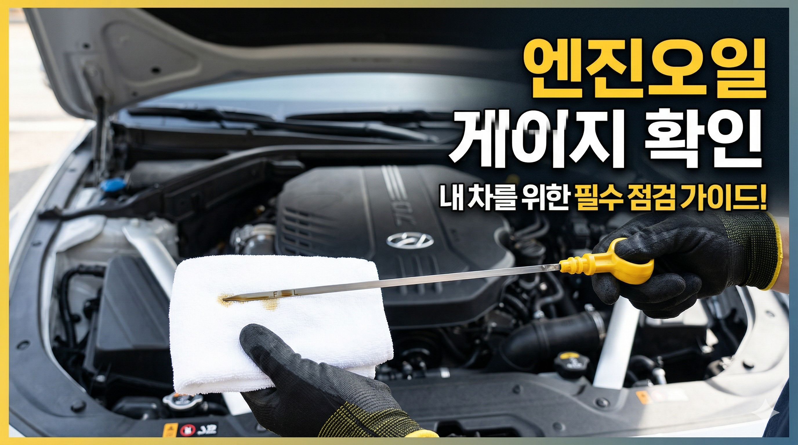 엔진오일 게이지 확인 방법 및 적정량 체크 노하우