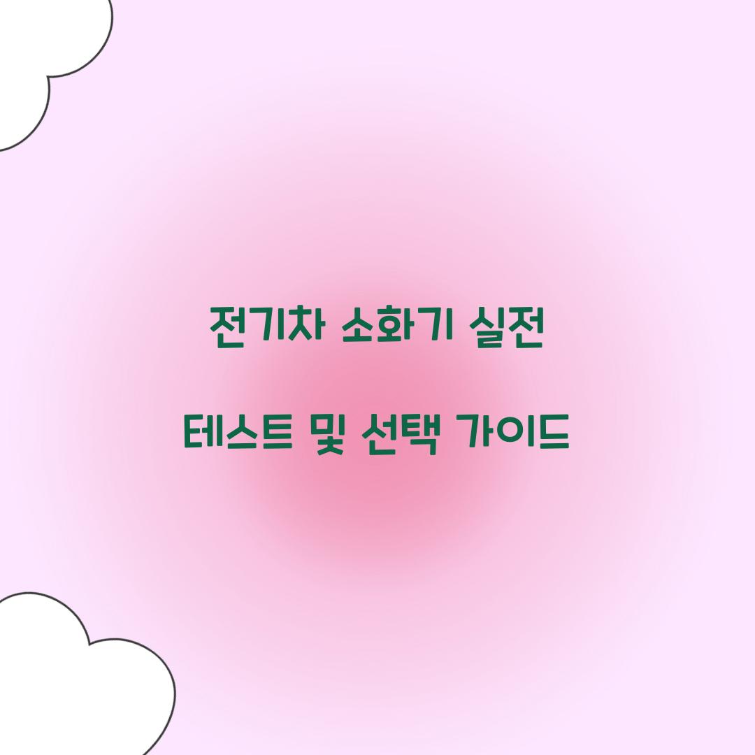 전기차 소화기