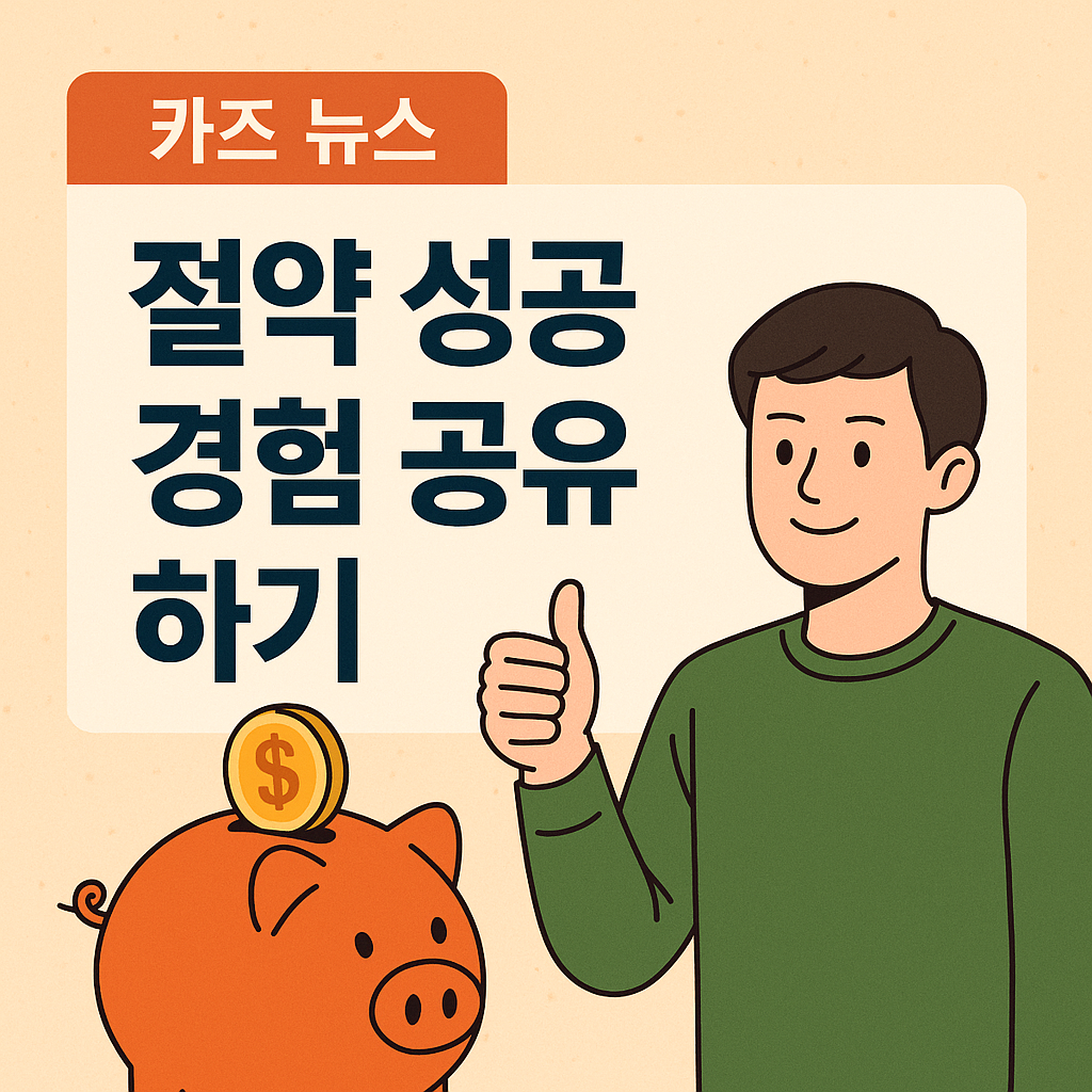 절약 성공 경험 공유하기