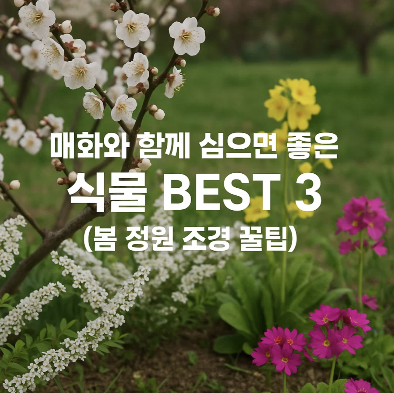 매화와 함께 심으면 좋은 식물 BEST 3 (봄 정원 조경 꿀팁)