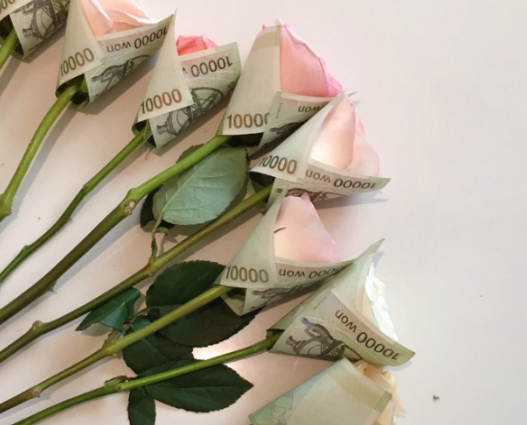 돈다발 꽃 만들기