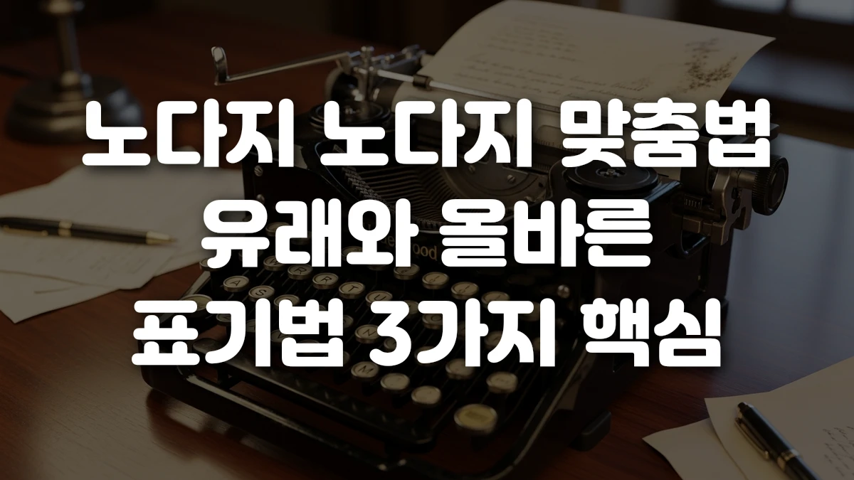 노다지 노다지 맞춤법 유래와 올바른 표기법 3가지 핵심