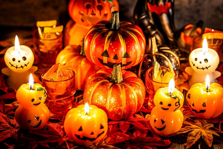 할로윈 하면 생각나는 이미지 중 하나인 호박 사진이다.