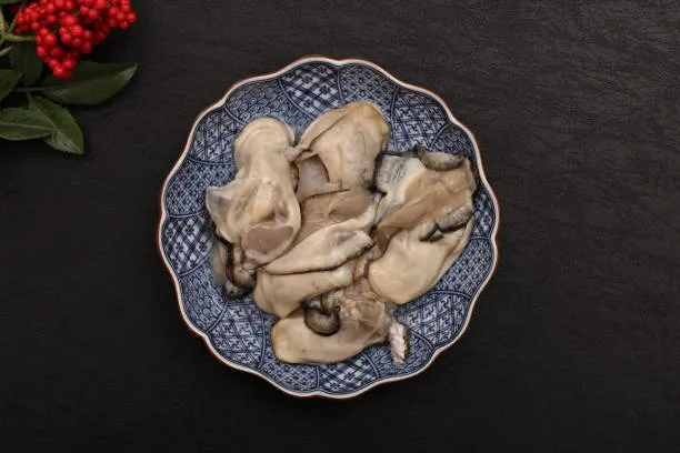 개끗이 세척 된 생굴