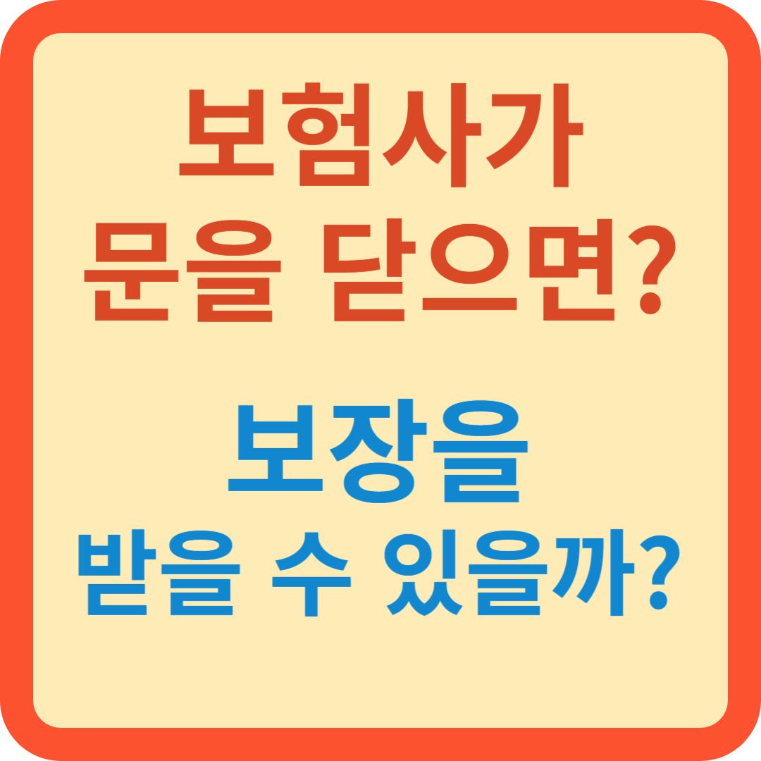 보험사문닫으면