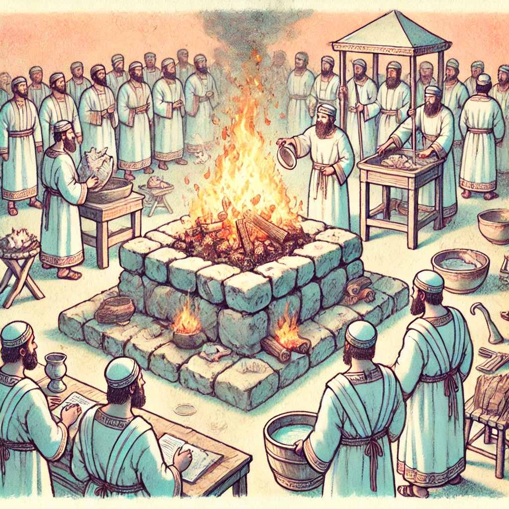 아론의 아들들(제사장)의 예배 준비