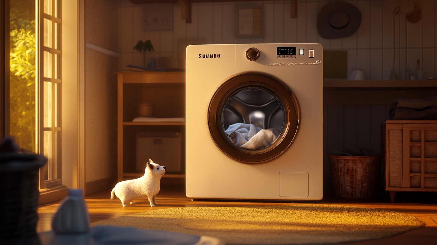 반려동물 친화적인 환경에서 털과 알러젠을 효과적으로 제거하는 삼성 세탁기
