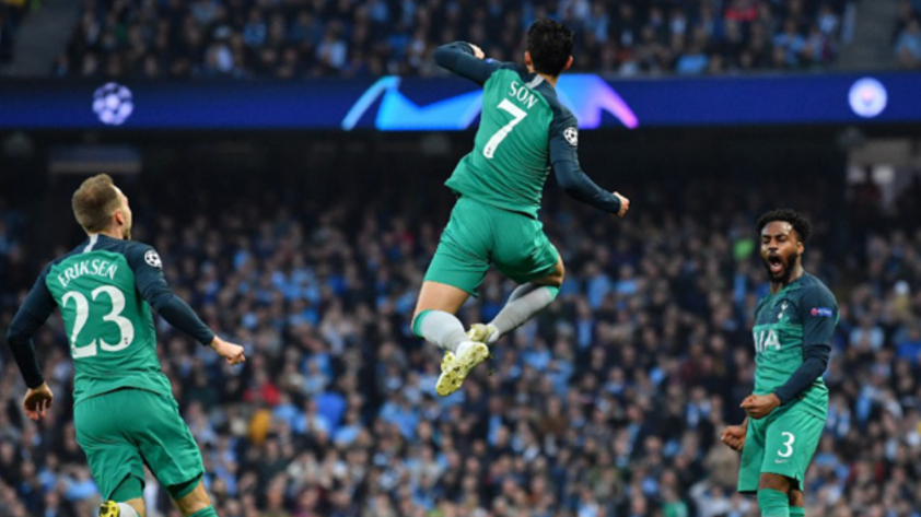 챔피언스리그 8강전 손흥민 골