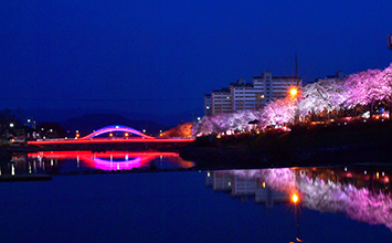 순창 경천야경 모습