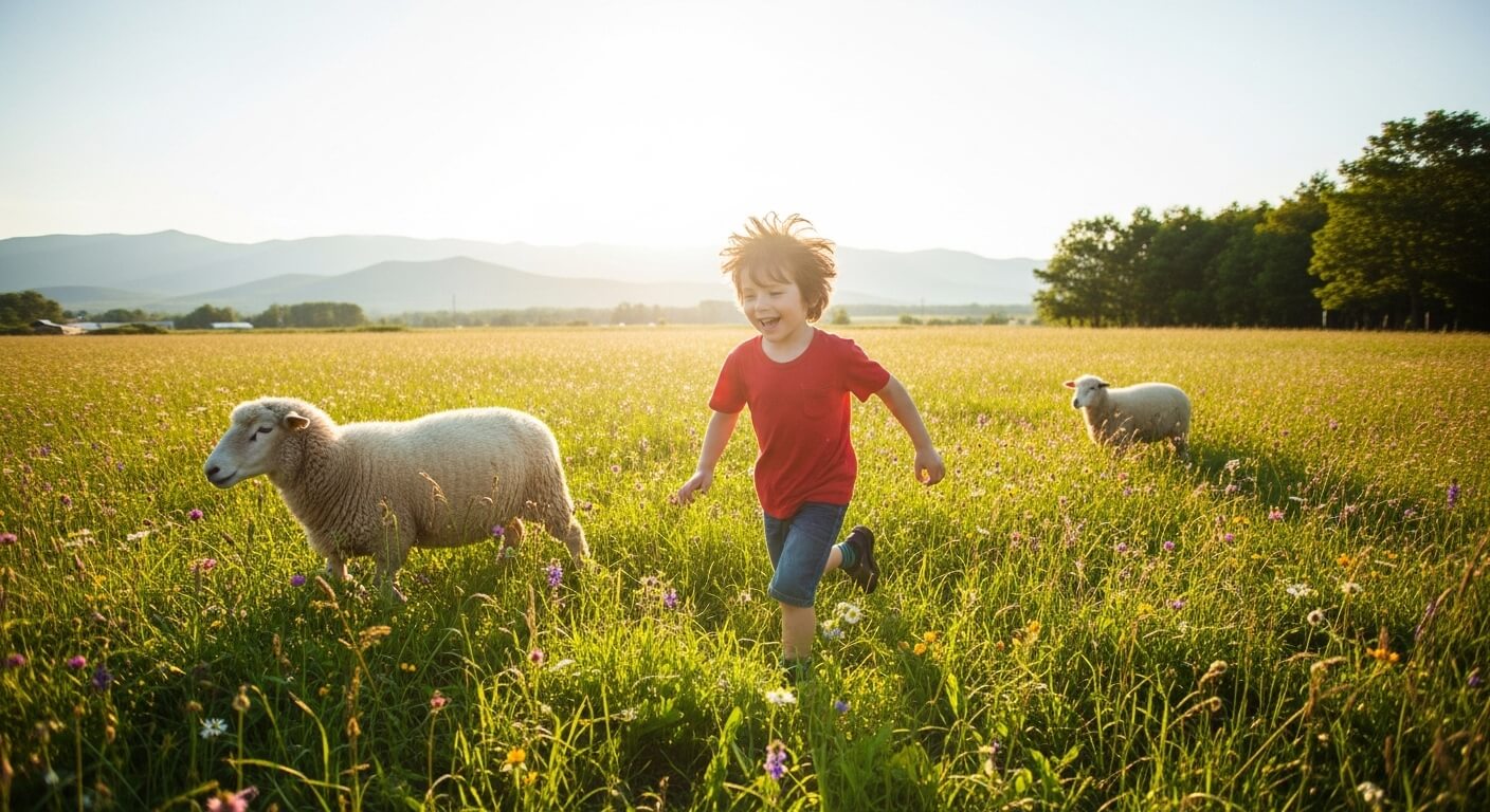 초등학교 여름방학 대관령 양떼목장