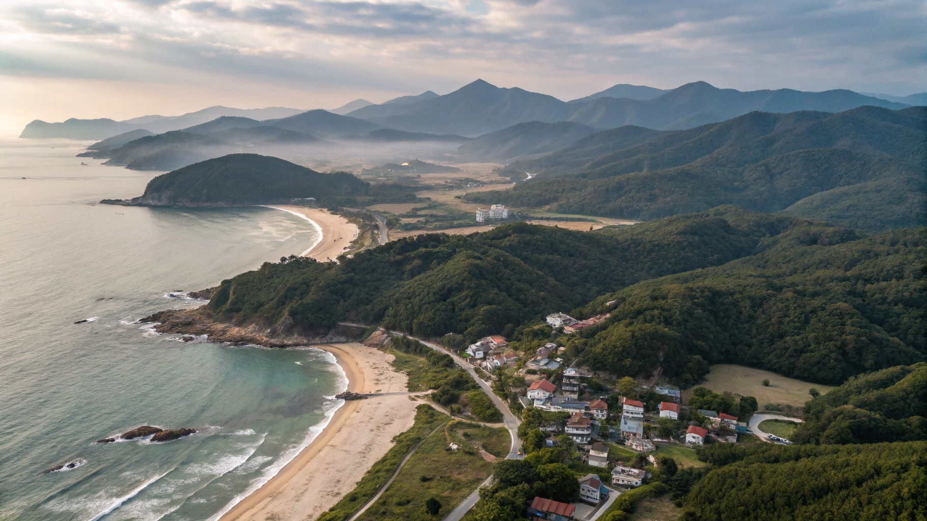 남해 드라이브를 표현한 이미지