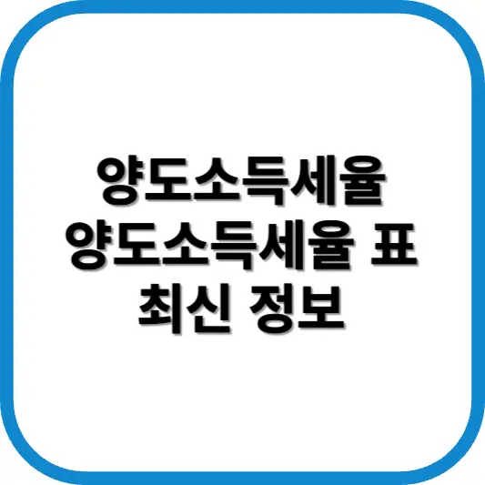 양도소득세율