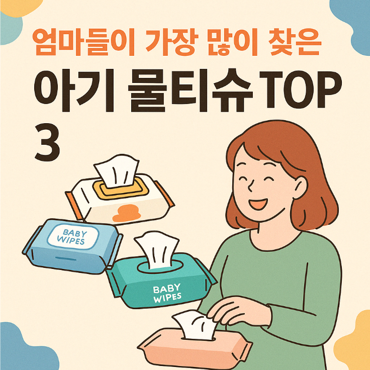엄마들이 가장 많이 찾은 아기 물티슈 TOP 3