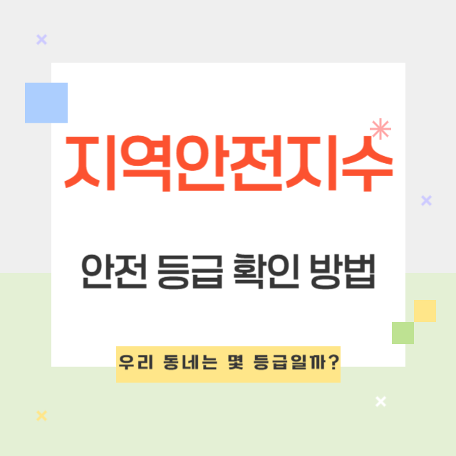 지역안전지수 공개! 우리 동네 안전 등급 확인 방법