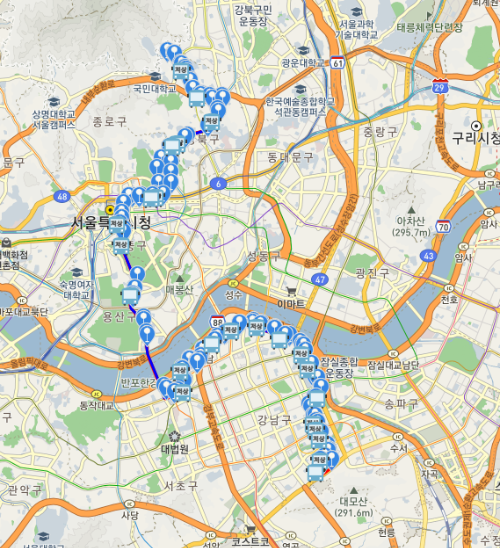 143번버스 노선도