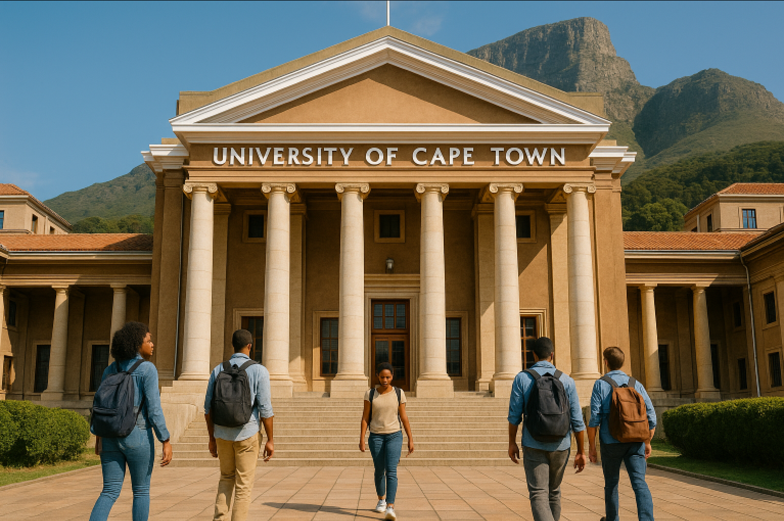 케이프타운대학 정문 이미지 입니다.