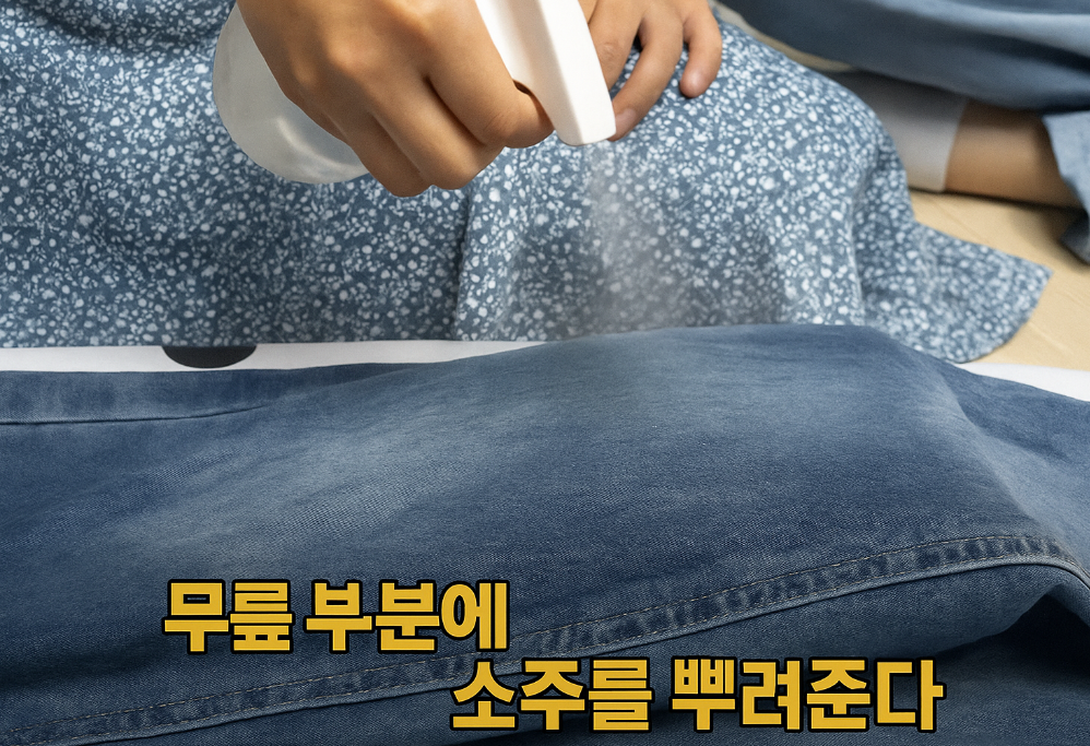 무릎나온 청바지 복구 방법