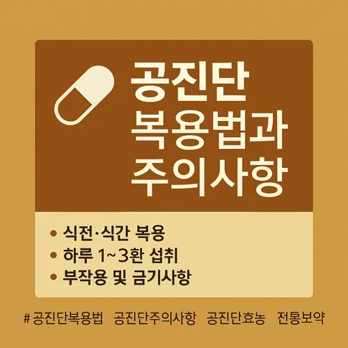 공진단 복용 방법과 섭취 시 주의사항 썸네일